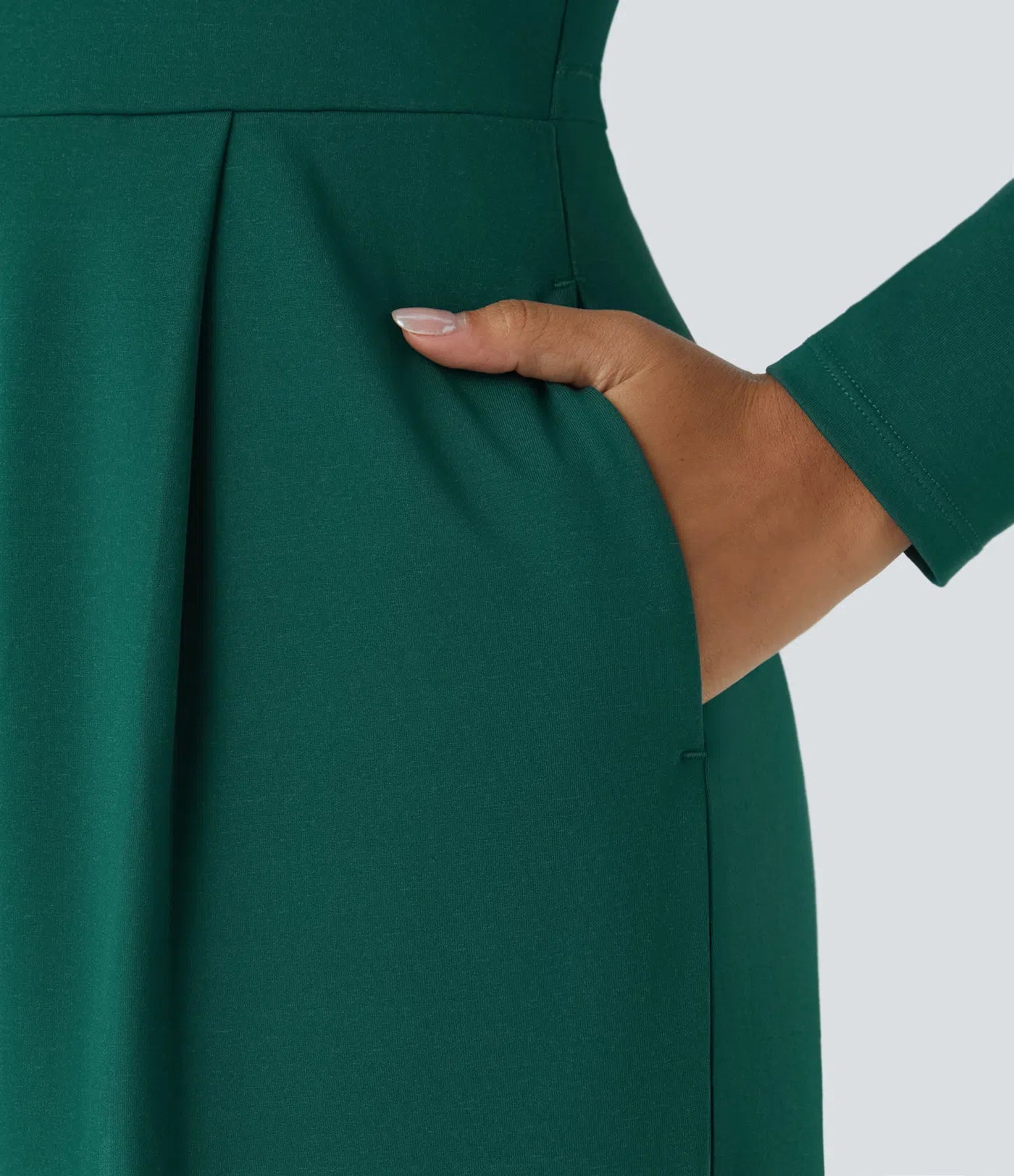 Mono de Manga Larga con Bolsillos Laterales y Pierna Ancha