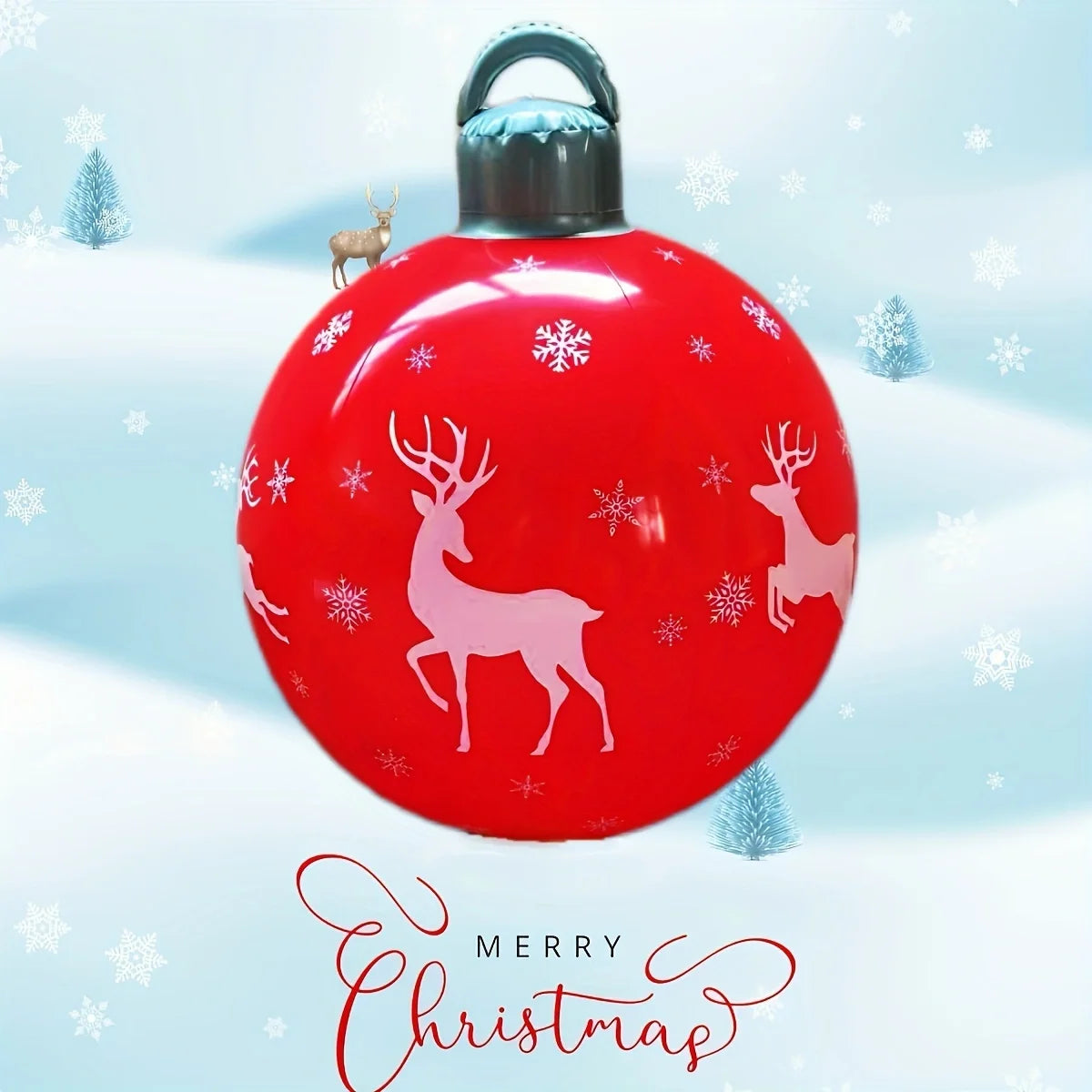 Adorno navideño inflable en forma de bola