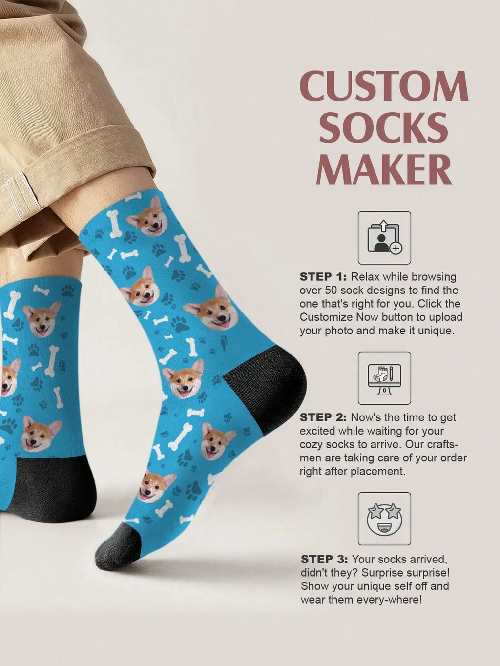 Custom Face Socks Custom Photo Sock Custom Printed Socks Personalized Funny Face Socks Put Any Face On The Socks Anniversary