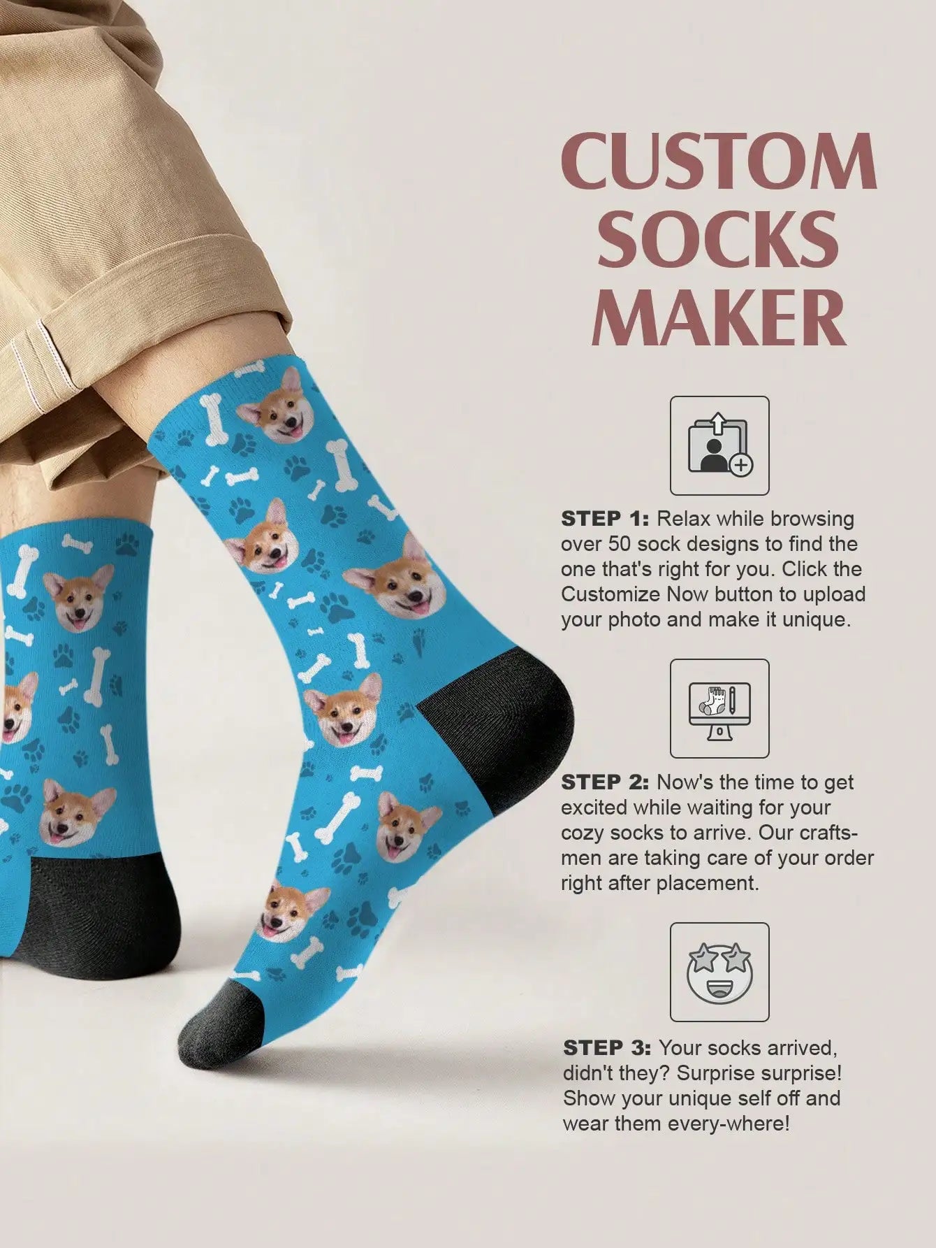 Custom Face Socks Custom Photo Sock Custom Printed Socks Personalized Funny Face Socks Put Any Face On The Socks Anniversary