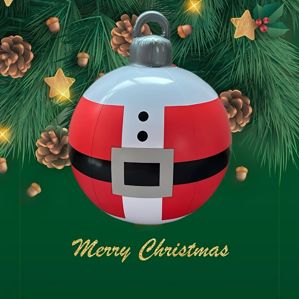 Adorno navideño inflable en forma de bola